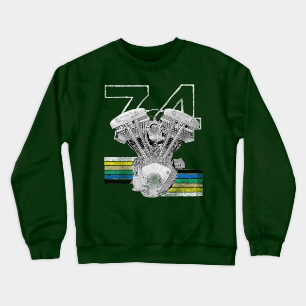 Cool 74 Crewneck Sweatshirt by motomessage